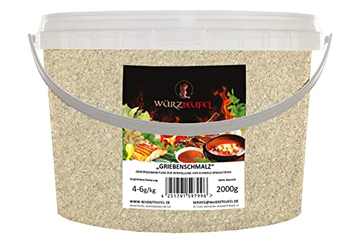 Griebenschmalz, Bauerschmalz - Gewürzzubereitung, Traditionelle Schmalz-Gewürzmischung. PE - Eimer 2000g (2,0KG) von Würzteufel