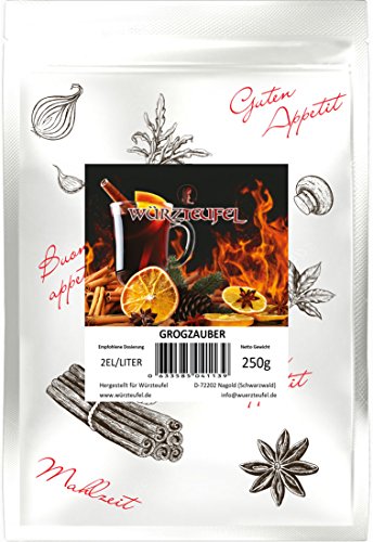 Grogzauber, schwedisches Grog – Gewürz, Glühwein – Gewürz mit Tee & Rum, Punschgewürz. Beutel 250g. von Würzteufel