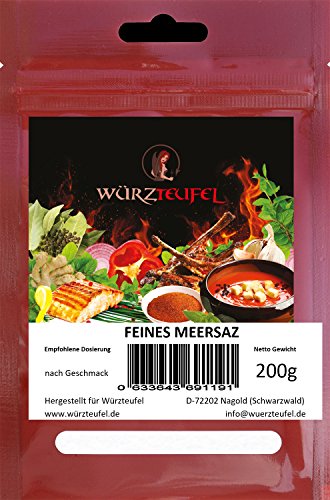 Meersalz, natürliches, feines Meersalz aus dem Atlantik. Beutel 250g. von Würzteufel