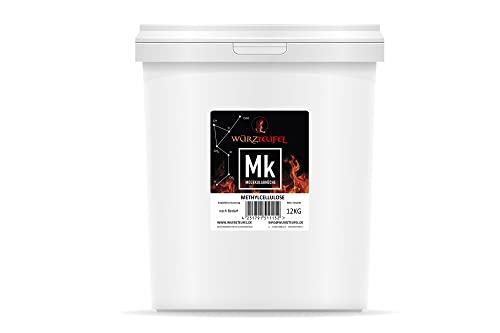 Methylcellulose, MC, Gelier- und Verdickungsmittel, E 461. Molekulare Küche. PP - Eimer 12KG von Würzteufel