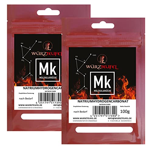 Natron, Natriumhydrogencarbonat, Backsoda, Natriumbicarbonat, Natriumbikarbonat. E500. 2 Beutel je 100g. (200g) Natron, Natriumhydrogencarbonat, Backsoda, Natriumbicarbonat, Natriumbikarbonat. E500. 2 Beutel je 100g. (200g) von Würzteufel
