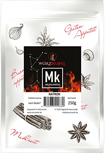 Natron, Natriumhydrogencarbonat, Backsoda, Natriumbicarbonat, Natriumbikarbonat. E500. Beutel 250g. von Würzteufel