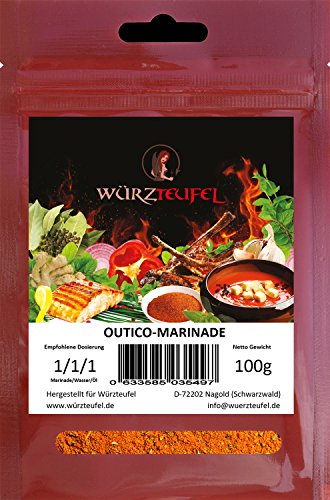 Outico - original italienische Gewürz - Marinade, fruchtige, mediterrane Fisch & Geflügelmarinade nach sizilianischer Art. Beutel 100g. von Würzteufel