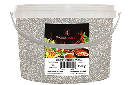 Pfeffer schwarz, Steakpfeffer fein geschrotet, keimreduziert. Premiumqualität aus Indonesien. PE - Eimer 1500g Pfeffer schwarz, Steakpfeffer fein geschrotet, keimreduziert. Premiumqualität aus Indonesien. PE - Eimer 1500g von Würzteufel