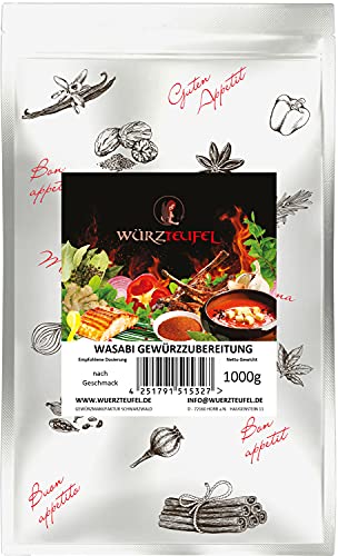 Wasabi Gewürzzubereitung Wasabi - Pasten - Pulver, Sushi - Wasabi. Beutel 1000g (1,0 KG) von Würzteufel