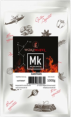 Xanthan Gum (E415) – glutenfreies Xanthanpulver, Kalorienfreies Verdickungs- & Geliermittel – für Saucen, Dressings & Suppen – transparentes Polysaccharid – 1000g Beutel Xanthan Gum (E415) – glutenfreies Xanthanpulver, Kalorienfreies Verdickungs- & Geliermittel – für Saucen, Dressings & Suppen – transparentes Polysaccharid – 1000g Beutel von Würzteufel