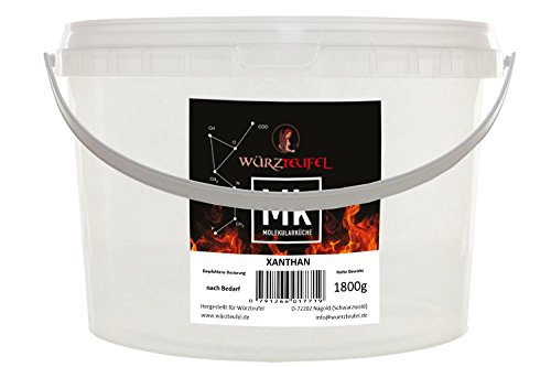 Xanthan, Xanthan Gum E415. glutenfreies Verdickungsmittel, Polysaccharid. PE - Eimer 1800g. (1,8 KG) von Würzteufel