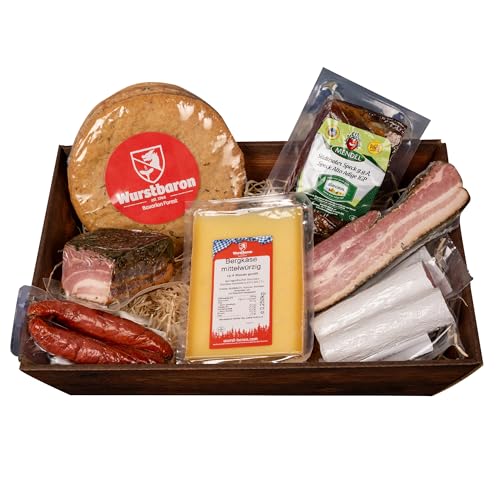 Schlemmerpaket mit Südtiroler Speck, Wurstgeschenk mit Käse, Geschenkkorb mit Salami und Schüttelbrot aus Südtirol Genuss Geschenk-Idee für Männer & Frauen oder als Wander-Brotzeit Schlemmerpaket mit Südtiroler Speck, Wurstgeschenk mit Käse, Geschenkkorb mit Salami und Schüttelbrot aus Südtirol Genuss Geschenk-Idee für Männer & Frauen oder als Wander-Brotzeit von Wurstbaron