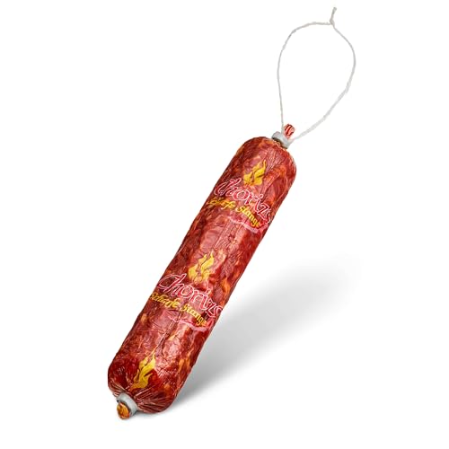 WURSTBARON® Chorizo Salami Wurst 2er Set - extra scharf: mit 3 Mio Scoville Gewürz, Wurst Stange 4x ca. 95g von Wurstbaron