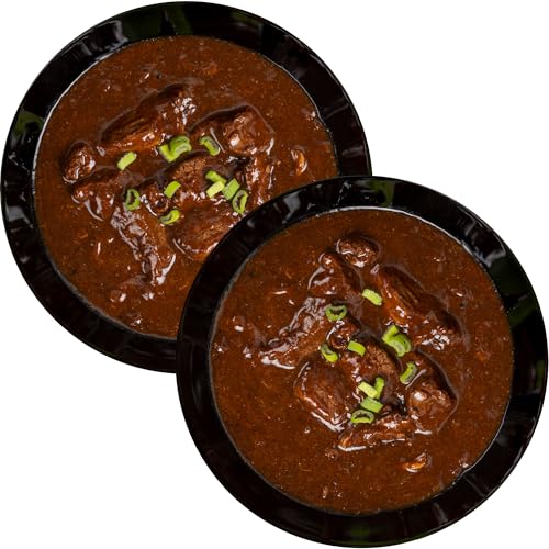 WURSTBARON® Gourmet-Mahlzeit, Fertiggericht wie selbst gekocht, geschmorte Ochsen-Bäckchen, Gulasch, Sauerbraten, Tafelspitz oder Thai Curry Pute, wie frisch zubereitet (2 Portionen, Gulasch) von Wurstbaron