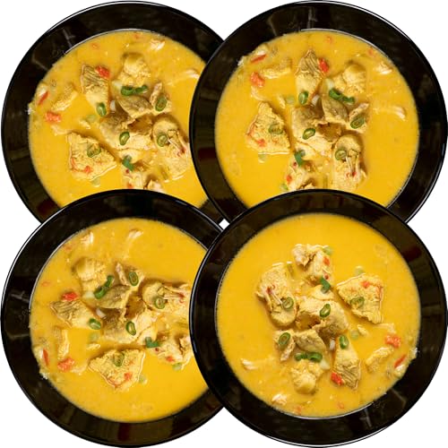 WURSTBARON® Gourmet-Mahlzeit, Fertiggericht wie selbst gekocht, geschmorte Ochsen-Bäckchen, Gulasch, Sauerbraten, Tafelspitz oder Thai Curry Pute, wie frisch zubereitet (4 Portionen, Thai Curry) von Wurstbaron