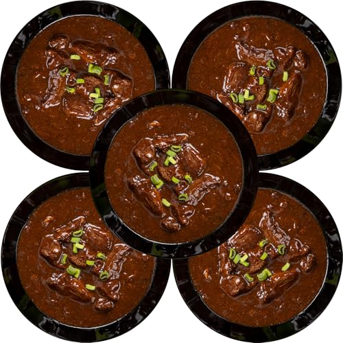 WURSTBARON® Gourmet-Mahlzeit, Fertiggericht wie selbst gekocht, geschmorte Ochsen-Bäckchen, Gulasch, Sauerbraten, Tafelspitz oder Thai Curry Pute, wie frisch zubereitet (5 Portionen, Gulasch) von Wurstbaron