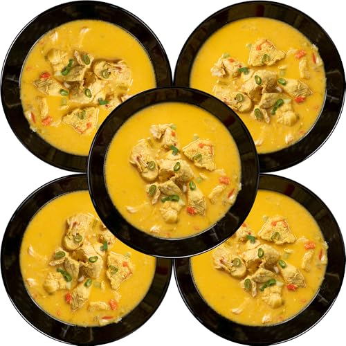 WURSTBARON® Gourmet-Mahlzeit, Fertiggericht wie selbst gekocht, geschmorte Ochsen-Bäckchen, Gulasch, Sauerbraten, Tafelspitz oder Thai Curry Pute, wie frisch zubereitet (5 Portionen, Thai Curry) von Wurstbaron