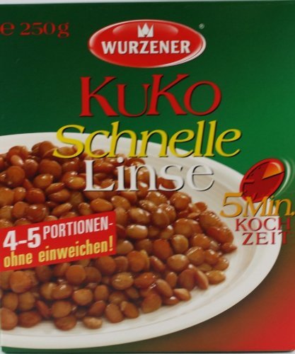 Kuko Schnelle Linse - 5 Minuten fertig -250g Linsen - Wurzener Nahrungsmittel GmbH Kuko Schnelle Linse - 5 Minuten fertig -250g Linsen - Wurzener Nahrungsmittel GmbH von Wurzener Nahrungsmittel GmbH