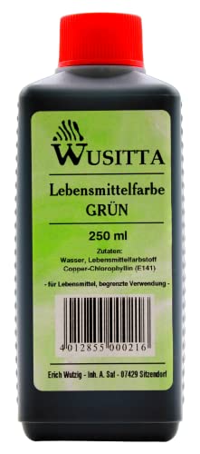 Wusitta Lebensmittelfarbe Grün, 18er Pack (18 x 250ml) von Wusitta
