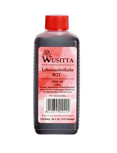 Wusitta Lebensmittelfarbe Rot 250ml von Wusitta