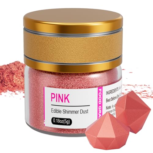 Wwtop Pink Essbares Glitzer 5g, Glitzer Pulver für Getränke, Lebensmittel Glitzer Staub für Schokolade, Erdbeeren, Cupcakes, Valentinstag Kuchen, Fondant, Glitter Pulver Wwtop Pink Essbares Glitzer 5g, Glitzer Pulver für Getränke, Lebensmittel Glitzer Staub für Schokolade, Erdbeeren, Cupcakes, Valentinstag Kuchen, Fondant, Glitter Pulver von Wwtop