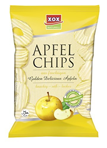 XOX Apfelchips Golden Delicious, 9er Pack (9 x 40 g) von XOX