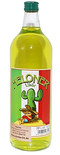 Meloner Melonen likör Melonenschnaps - Tequila mit Melonenlikör 1,0l 28% vol. von XXL-Drinks