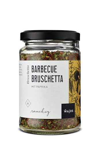 Wajos Barbecue Bruschetta 65g - vegane, rauchige Würzmischung perfekt für Bruschetta Brot, als Gewürz für BBQ & Grillen Wajos Barbecue Bruschetta 65g - vegane, rauchige Würzmischung perfekt für Bruschetta Brot, als Gewürz für BBQ & Grillen von wajos