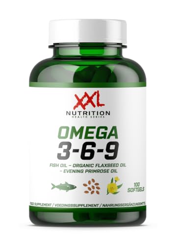 XXL Nutrition - Omega 3-6-9 - Kapseln, Hochdosiert, Fischöl - 100 Softgels von XXL Nutrition