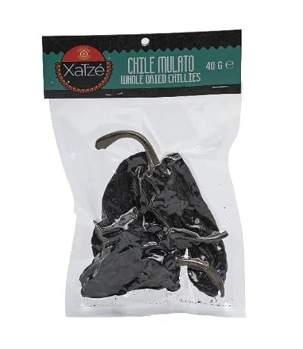 Mulato Chili getrocknet – 40g – Mild & aromatisch mit fruchtig-schokoladiger Note – Für Mole, Saucen & Eintöpfe – Ideal für mexikanische Küche Mulato Chili getrocknet – 40g – Mild & aromatisch mit fruchtig-schokoladiger Note – Für Mole, Saucen & Eintöpfe – Ideal für mexikanische Küche von Xatze