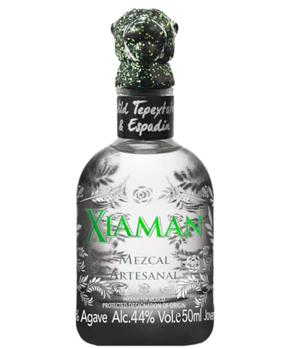 Xiaman Mezcal Artisanal 44% 50ml • Premium Mezcal Made in Mexico • Komplexer artisanaler Mezcal für den puren Genuss von Xiaman