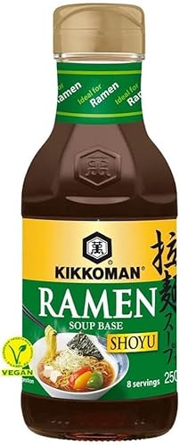 KIKKOMAN Konzentrierte Ramen-Nudelsuppenbasis, Shoyu (Sojasauce) Geschmack, vegan, 250 ml – 8 Portionen von Xihaha