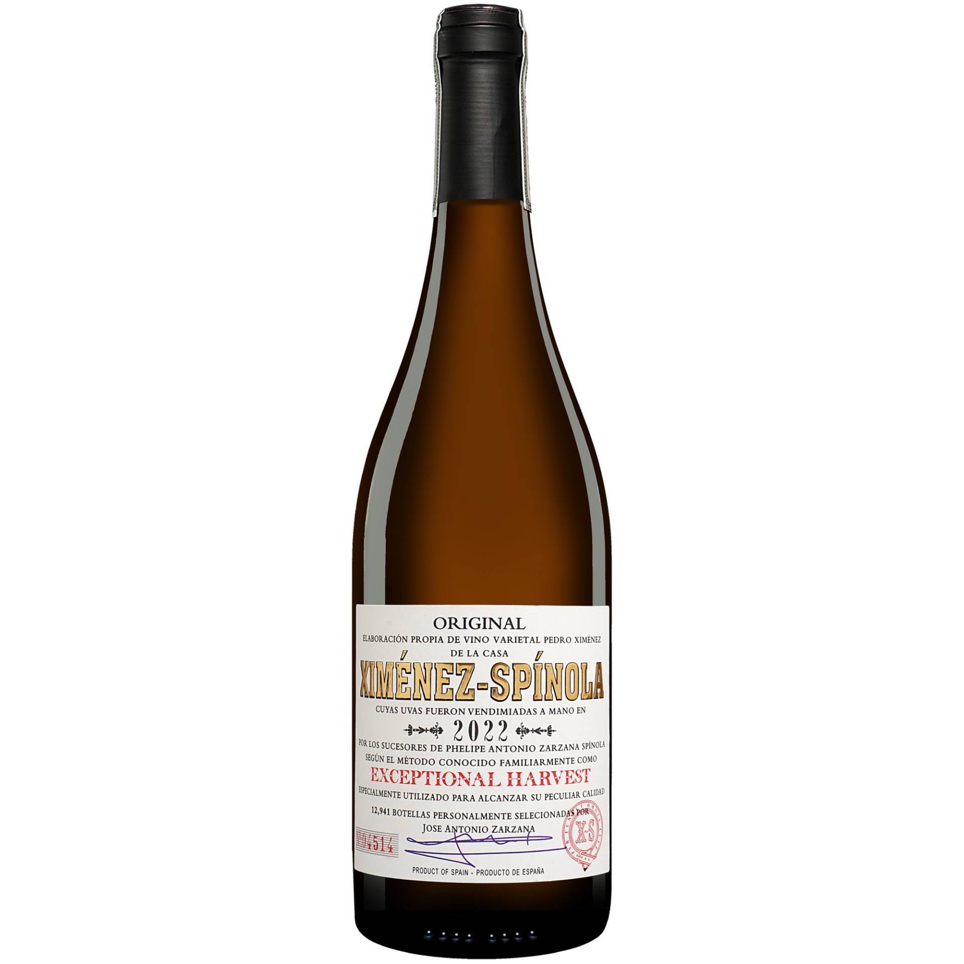 Ximénez Spínola »Exceptional Harvest Pedro Ximénez« 2022  0.75L 12.5% Vol. Weißwein Halbtrocken aus Spanien von Ximénez-Spinola