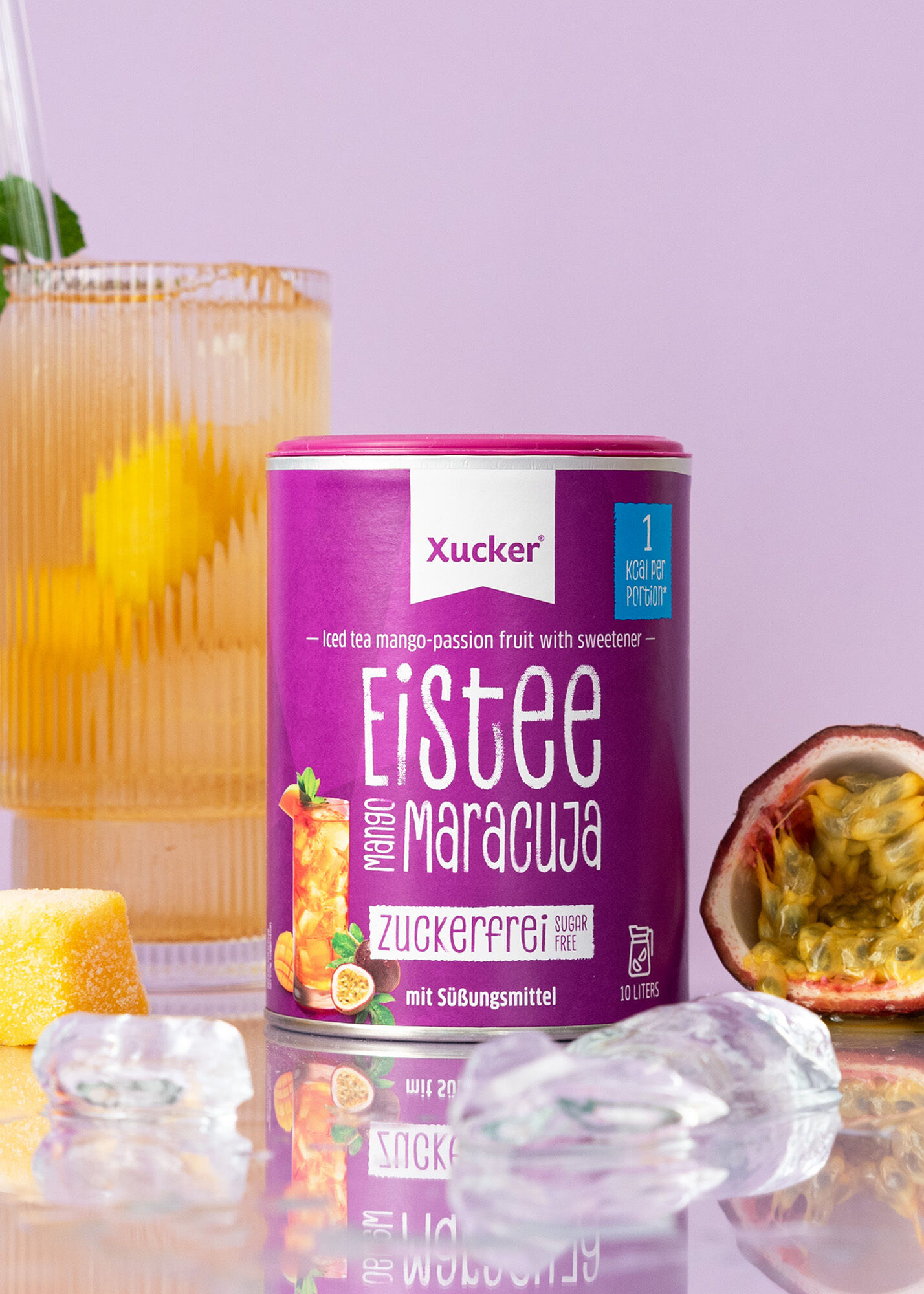 Eistee Mango Maracuja mit Süßungsmittel Eistee Mango Maracuja mit Süßungsmittel von Xucker