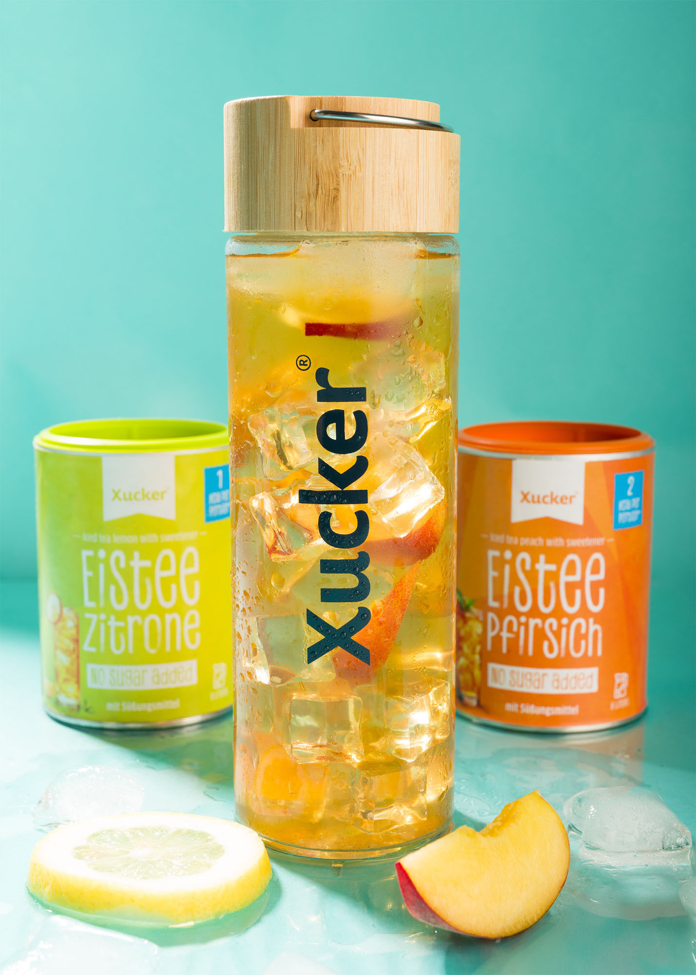 Eistee-Set mit Trinkflasche aus Glas Eistee-Set mit Trinkflasche aus Glas von Xucker