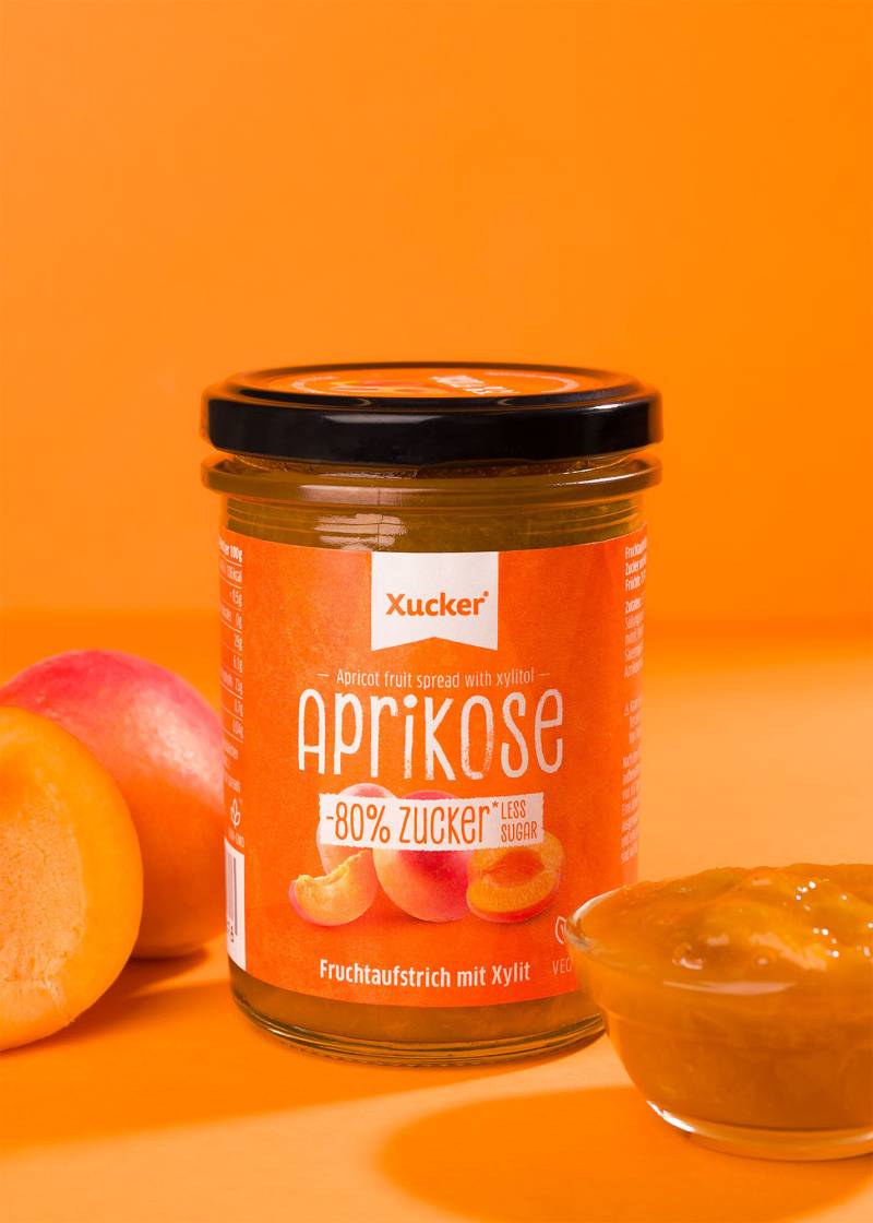 Fruchtaufstrich Aprikose (75 % Frucht) von Xucker