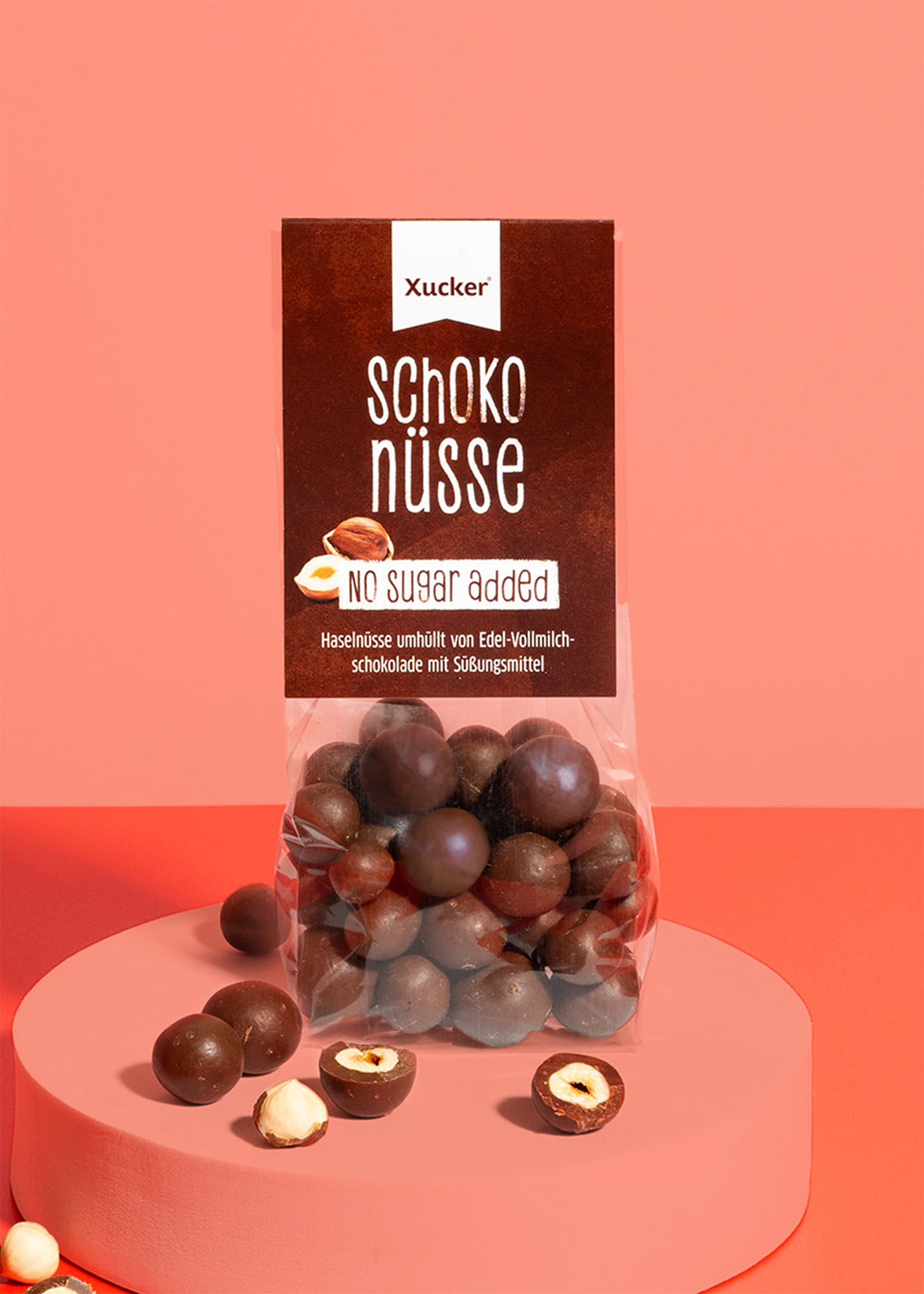 Schoko-Nüsse (dragierte Haselnüsse in Vollmilch-Schokolade mit Xylit) von Xucker