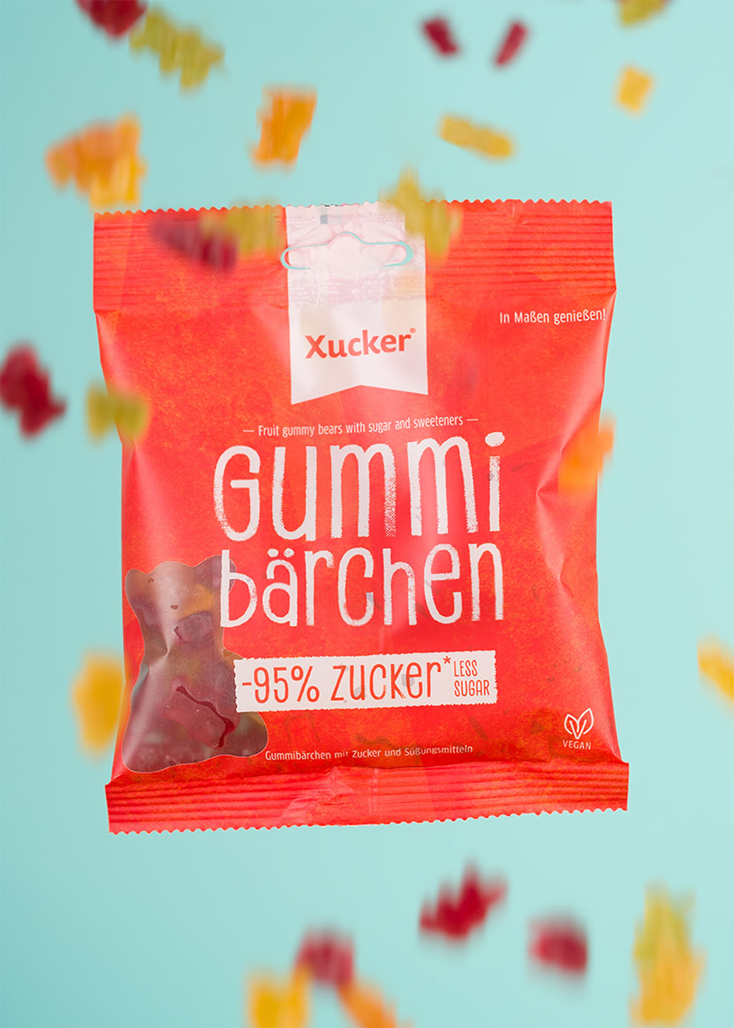 Vegane Gummibärchen (Fruchtgummi ohne Zucker) von Xucker