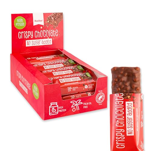 XUCKER Crispy Chocolate Bar - Schokoriegel 12 x 40g I mit White Chocolate Chunks I Protein Riegel ohne Zucker, Sucralose und Palmöl I Proteinriegel mit natürlichem Xylit gesüßt XUCKER Crispy Chocolate Bar - Schokoriegel 12 x 40g I mit White Chocolate Chunks I Protein Riegel ohne Zucker, Sucralose und Palmöl I Proteinriegel mit natürlichem Xylit gesüßt von Xucker