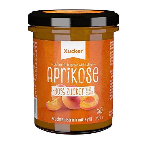 Xucker Fruchtaufstrich Aprikose mit Xylit - Fruchtiger Brotaufstrich mit Xylitol - 75% Fruchtgehalt I vegan & zuckerreduziert 220g Xucker Fruchtaufstrich Aprikose mit Xylit - Fruchtiger Brotaufstrich mit Xylitol - 75% Fruchtgehalt I vegan & zuckerreduziert 220g von Xucker
