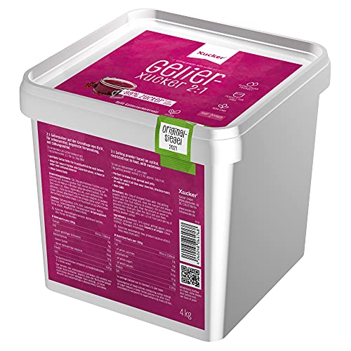 Xucker Gelierxucker 2:1 zuckerarmer Gelierzucker-Ersatz - Gelierzucker Alternative für saure Früchte mit Xylit Birkenzucker I Veganer Gelierxucker von Xucker zum Kochen von Marmelade & Gelees (4 kg) Xucker Gelierxucker 2:1 zuckerarmer Gelierzucker-Ersatz - Gelierzucker Alternative für saure Früchte mit Xylit Birkenzucker I Veganer Gelierxucker von Xucker zum Kochen von Marmelade & Gelees (4 kg) von Xucker