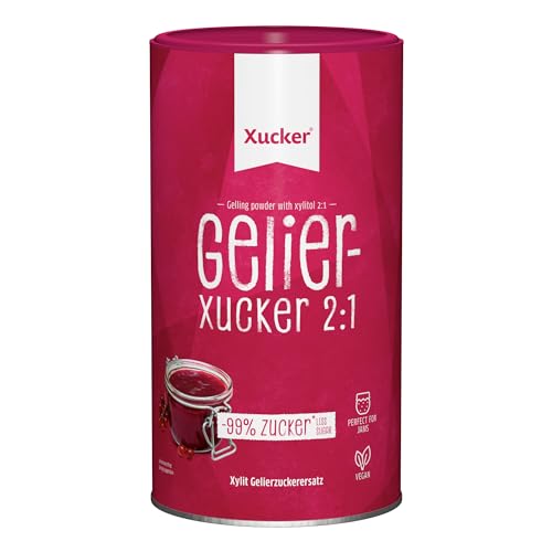Xucker Gelierxucker 2:1 zuckerarmer Gelierzucker-Ersatz - Gelierzucker Alternative für saure Früchte mit Xylit Birkenzucker I Veganer Gelierxucker von Xucker zum Kochen von Marmelade & Gelees von Xucker