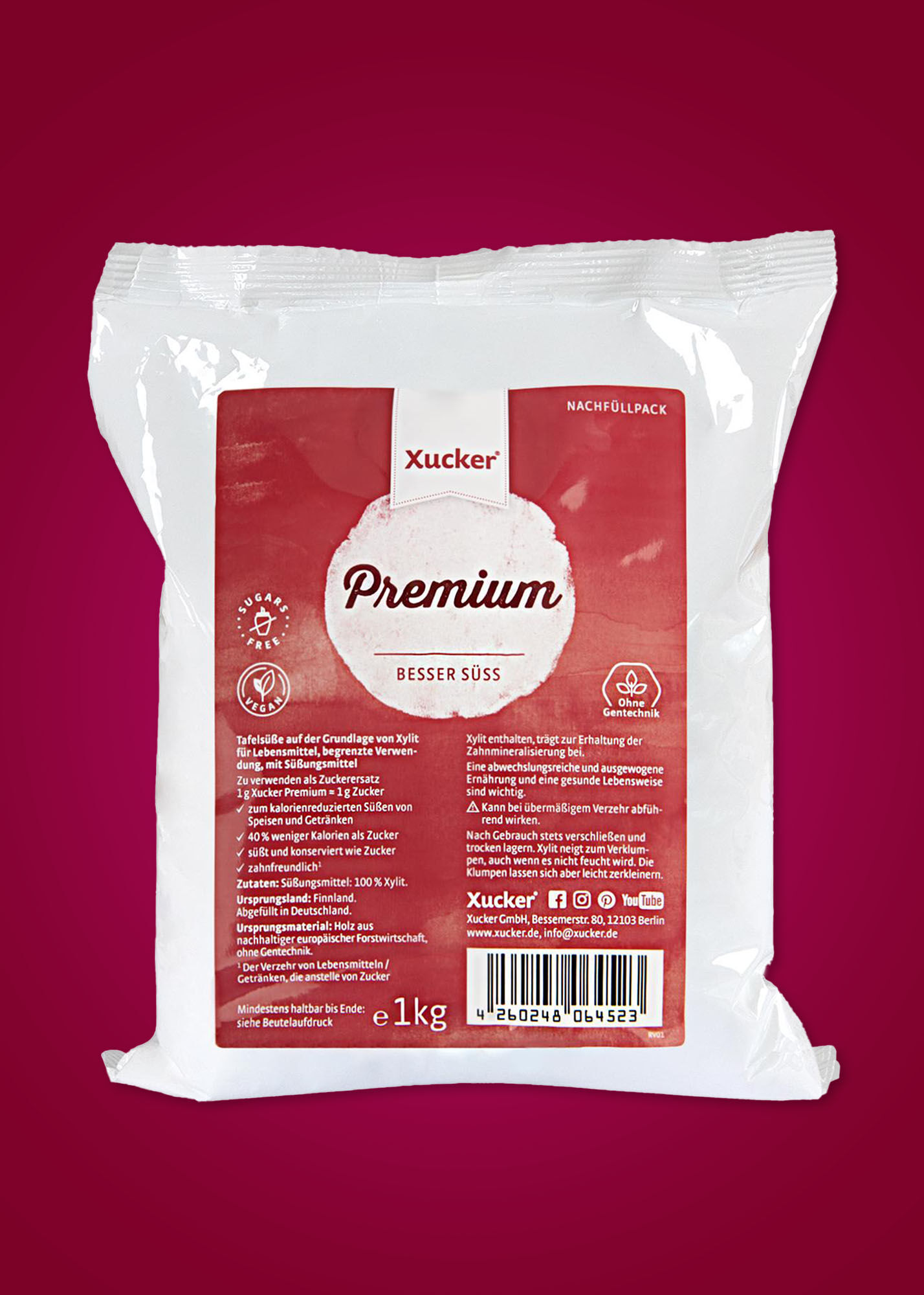 Xucker Premium Nachfüllpack (Xylit aus Finnland) von Xucker