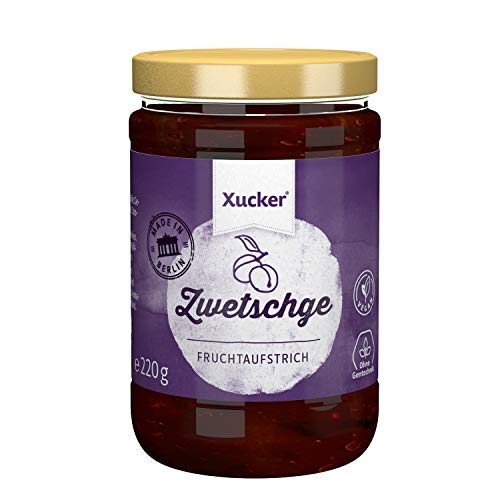 Xucker Fruchtaufstrich Zwetschge gesüßt mit Xylit - 74% Früchte, im 220g Glas, Made in Berlin- vegan, ohne Gentechnik Xucker Fruchtaufstrich Zwetschge gesüßt mit Xylit - 74% Früchte, im 220g Glas, Made in Berlin- vegan, ohne Gentechnik von Xucker