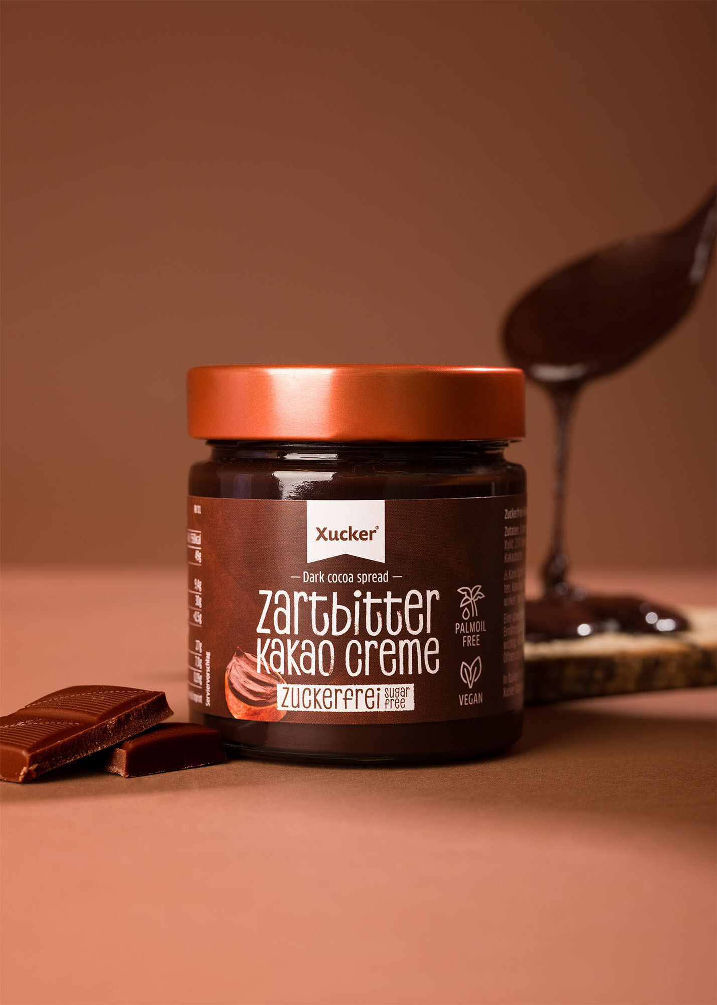 Zuckerfreie Zartbitter Kakao Creme (Xylit) von Xucker