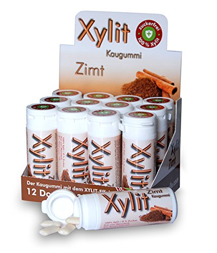 XYLIT KAUGUMMI ZIMT | 360 Stk | Tschüß Karies: reduziert Plaque & Säure | unterstützt Erhaltung Zahnschmelz | 100% Xylit, ohne Aspartam, vegan | 12 Dosen XYLIT KAUGUMMI ZIMT | 360 Stk | Tschüß Karies: reduziert Plaque & Säure | unterstützt Erhaltung Zahnschmelz | 100% Xylit, ohne Aspartam, vegan | 12 Dosen von Xund Xüsst
