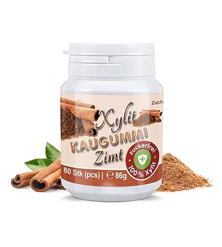 Xylit Kaugummi | Tschüß Karies: 80 zuckerfreie Zahnpflegekaugummi mit 100% Xylit, ohne Aspartam, vegan | Zimt (1er Pack) von Xund Xüsst