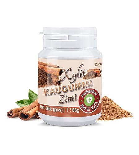 Xylitquelle® Zahnpflegekaugummi ZIMT | zuckerfrei mit 100% Xylit gesüßt | ohne Aspartam, Sorbitol & Titandioxid | vegan | Erhaltung der Zahnmineralisierung | 80 Stück (1er Pack) von Xund Xüsst