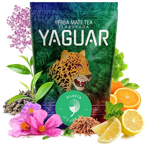 Mate Tee Yaguar Silueta 500g Mate Tee mit Kräutern Brasilianischer Mate Tee Aromatischer Mate Tee Mischung mit Kräutern Glutenfrei Vegan Mate Tee Yaguar Silueta 500g Mate Tee mit Kräutern Brasilianischer Mate Tee Aromatischer Mate Tee Mischung mit Kräutern Glutenfrei Vegan von YAGUAR