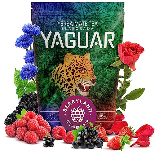 Yaguar Berryland 0,5kg | Mate Tee mit Früchten | Natürliche Anregung | Erdbeere, Himbeere, Johannisbeere| Mate Tee aus Brasilien | 500g Yaguar Berryland 0,5kg | Mate Tee mit Früchten | Natürliche Anregung | Erdbeere, Himbeere, Johannisbeere| Mate Tee aus Brasilien | 500g von YAGUAR