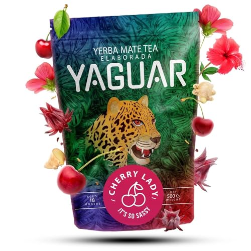 Yaguar Cherry Lady 0,5kg | Verführerischer Mate Tee mit Kirsche und Hibiskus | Würziger Geschmack des Mate Tees | Mate Tee aus Brasilien | Natürliche Anregung | 500g Yaguar Cherry Lady 0,5kg | Verführerischer Mate Tee mit Kirsche und Hibiskus | Würziger Geschmack des Mate Tees | Mate Tee aus Brasilien | Natürliche Anregung | 500g von YAGUAR