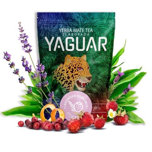 Yaguar Lavender Romance 0,5kg | Mate Tee mit Lavendel und Walderdbeere | Geschmack des Sommers | Natürliche Stimulation | Brasilianische Mate Tee | Traditionelle Herstellungsmethoden | 500g Yaguar Lavender Romance 0,5kg | Mate Tee mit Lavendel und Walderdbeere | Geschmack des Sommers | Natürliche Stimulation | Brasilianische Mate Tee | Traditionelle Herstellungsmethoden | 500g von YAGUAR