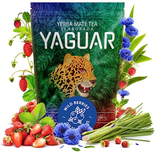 Yaguar Erdbeere-Walderdbeere Mate Tee | Perfekt für Anfänger | Großer Gehalt an Koffein | Milder Tee | anregender Tee 0,5 kg Yaguar Erdbeere-Walderdbeere Mate Tee | Perfekt für Anfänger | Großer Gehalt an Koffein | Milder Tee | anregender Tee 0,5 kg von YAGUAR