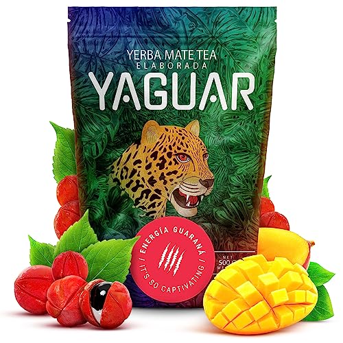Yaguar Yerba Mate Energia Guarana Yerba Mate aux Fruits Haute teneur en caféine sans Gluten (500g) von YAGUAR